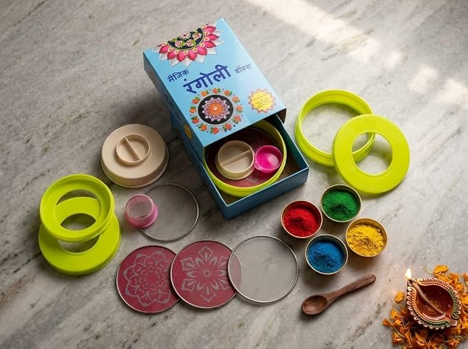 MAGIC RANGOLI KIT – REUSABLE DIY STENCIL KIT FOR EASY RANGOLI DESIGNS