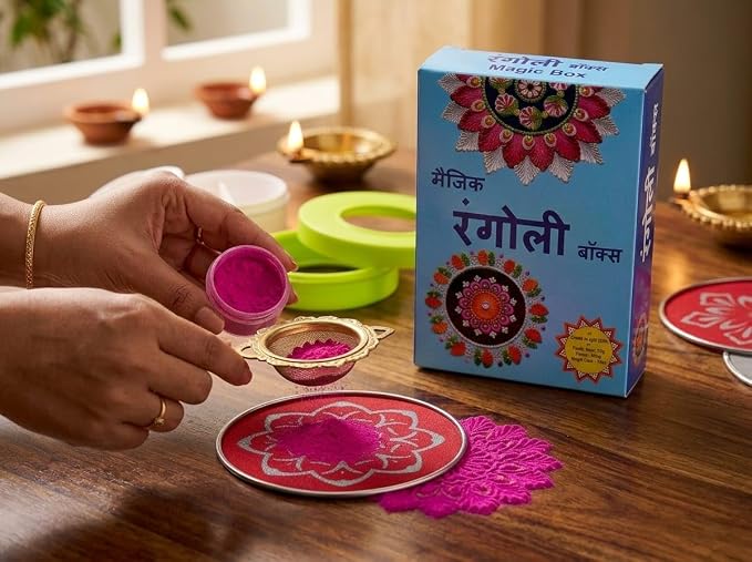 MAGIC RANGOLI KIT – REUSABLE DIY STENCIL KIT FOR EASY RANGOLI DESIGNS