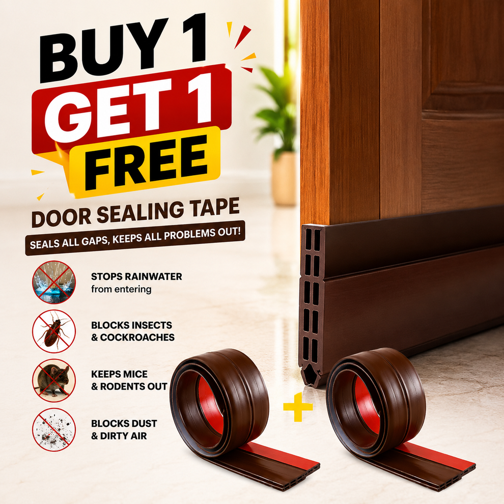 UNIVERSAL DOOR BOTTOM WEATHER SEAL | BLOCKS DUST, RAIN & INSECTS – BUY 1 GET 1 FREE
