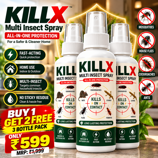 KILLX MULTI INSECT SPRAY – FAST-ACTING INSECT PROTECTION | BUY 1 GET 2 FREE
