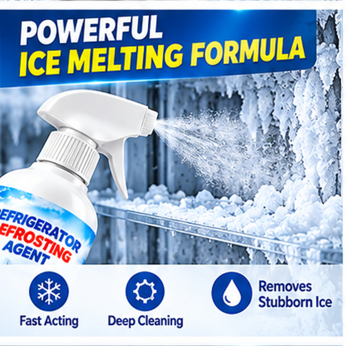 Refrigerator Defrosting Spray – Ice & Frost Remover | Buy 1 Get 1 Free (Pack of 2)