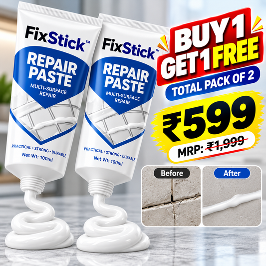 FixStick™ — Repair Paste | Seals Small Cracks & Leaks | Buy 1 Get 1 Free | Pack Of 2