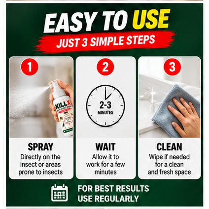 KILLX MULTI INSECT SPRAY – FAST-ACTING INSECT PROTECTION | BUY 1 GET 2 FREE