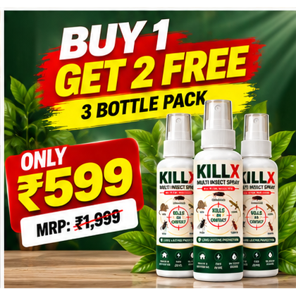 KILLX MULTI INSECT SPRAY – FAST-ACTING INSECT PROTECTION | BUY 1 GET 2 FREE
