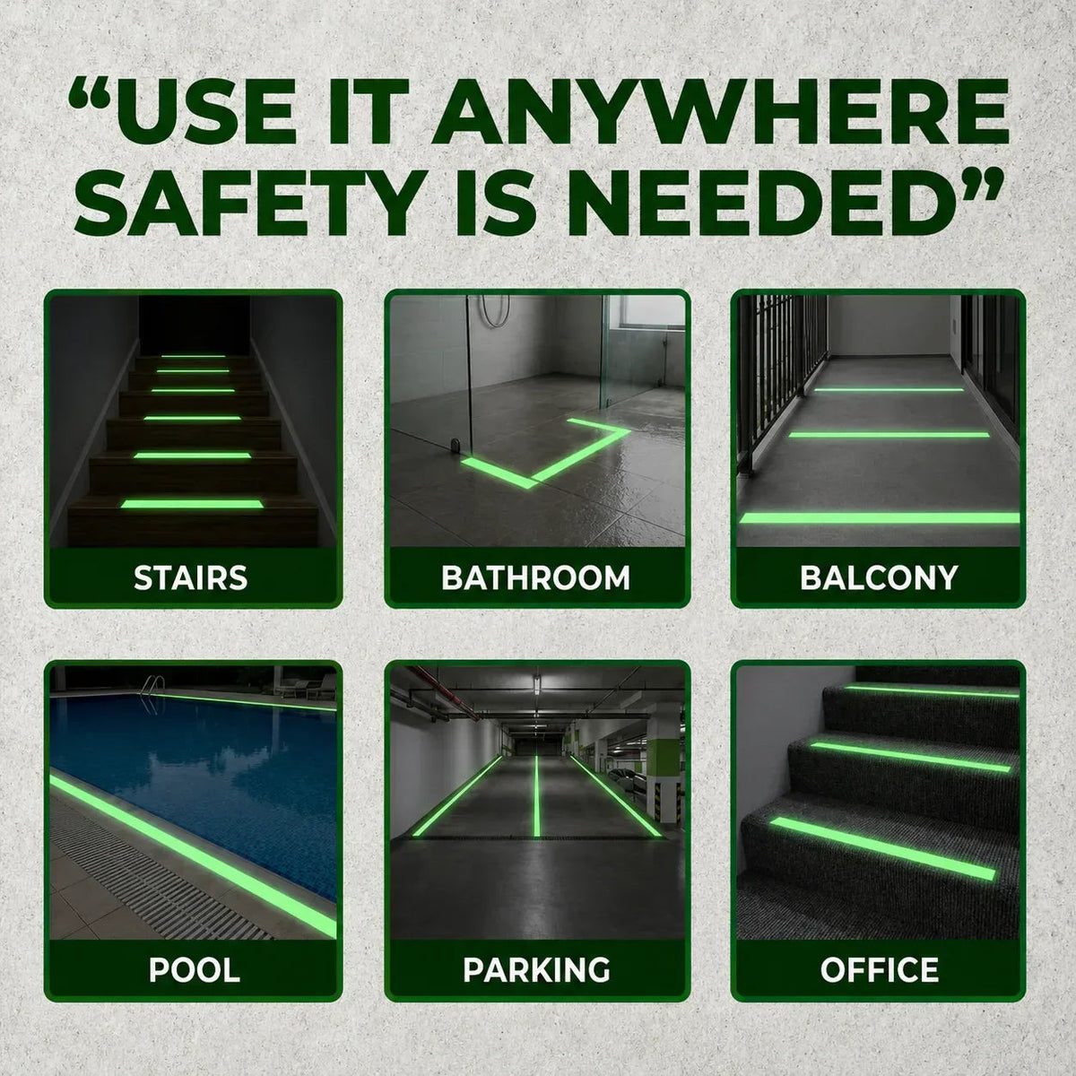 ANTI-SKID GLOW TAPE | STRONG GRIP & NIGHT VISIBILITY – BUY 1 GET 1 FREE
